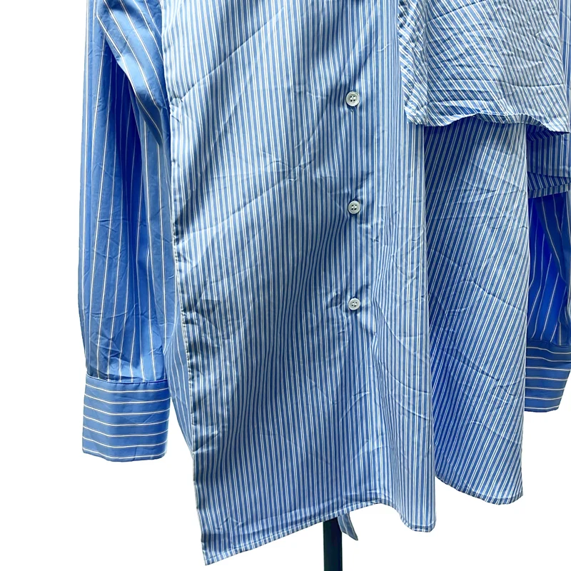 Maison Special / メゾンスペシャル | Asymmetrical drape shirt / アシンメトリードレープシャツ ブラウス | F | レディース