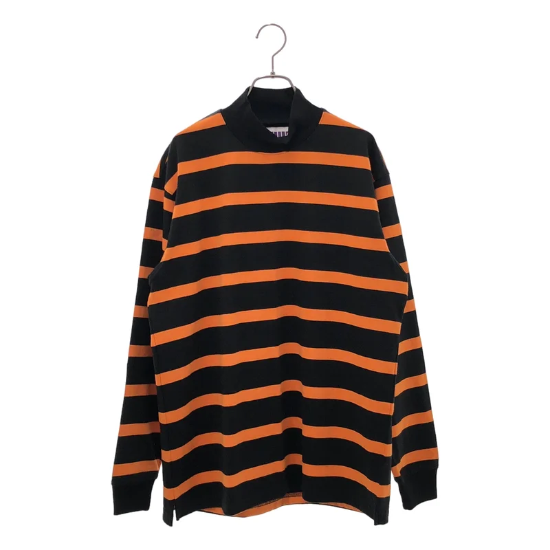 SHIDEN / シデン | ボーダー モックネック ロングスリーブ カットソー | XS | メンズ