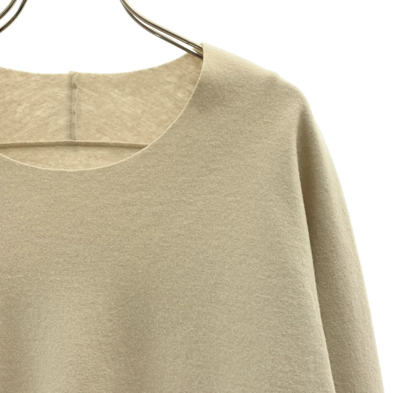 ATTACHMENT / アタッチメント | 2021AW | MELTON JERSEY CREWNECK LOOSE-FIT T-SHIRT L/S / メルトンウール ジャージー クルーネック ルーズフィット ロングスリーブTシャツ | 1 | メンズ