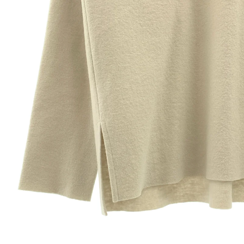 ATTACHMENT / アタッチメント | 2021AW | MELTON JERSEY CREWNECK LOOSE-FIT T-SHIRT L/S / メルトンウール ジャージー クルーネック ルーズフィット ロングスリーブTシャツ | 1 | メンズ