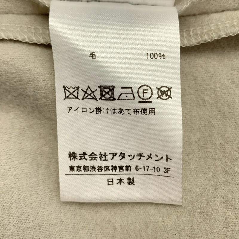 ATTACHMENT / アタッチメント | 2021AW | MELTON JERSEY CREWNECK LOOSE-FIT T-SHIRT L/S / メルトンウール ジャージー クルーネック ルーズフィット ロングスリーブTシャツ | 1 | メンズ