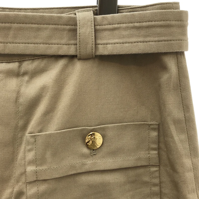 CELINE / セリーヌ | 2024AW | Taillat Pants / コットンツイル トリオンフボタン タイヤパンツ | 36 | レディース