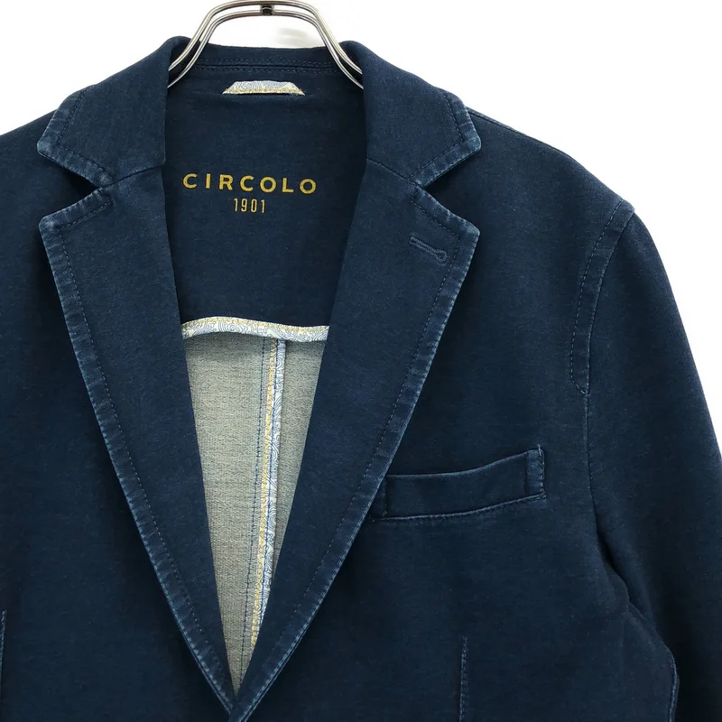 CIRCOLO 1901 / チルコロ1901 | ストレッチデニム 金ボタン テーラードジャケット | 46 | メンズ