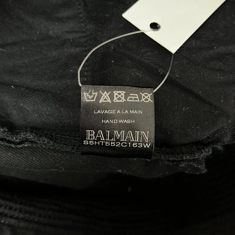 BALMAIN / バルマン | ストレッチ コットン バイカー デニムカーゴパンツ | 28 | メンズ