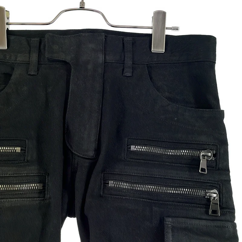 BALMAIN / バルマン | ストレッチ コットン バイカー デニムカーゴパンツ | 28 | メンズ