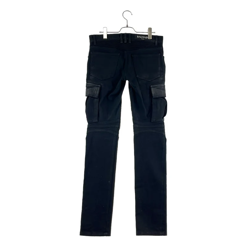 BALMAIN / バルマン | ストレッチ コットン バイカー デニムカーゴパンツ | 28 | メンズ
