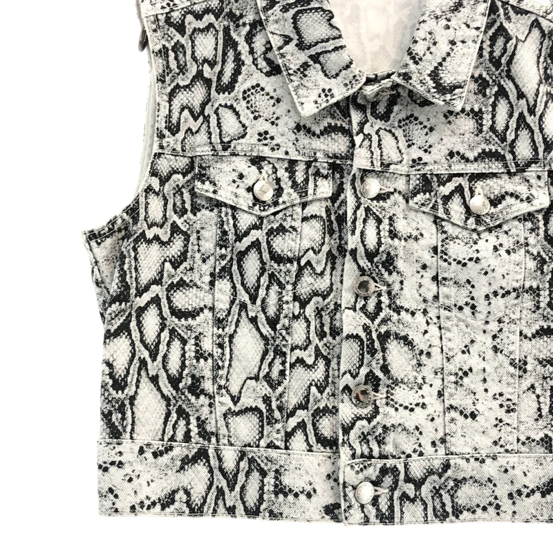 ALEXANDER WANG / アレキサンダーワン | パイソン プリント デニム ベスト | S | レディース