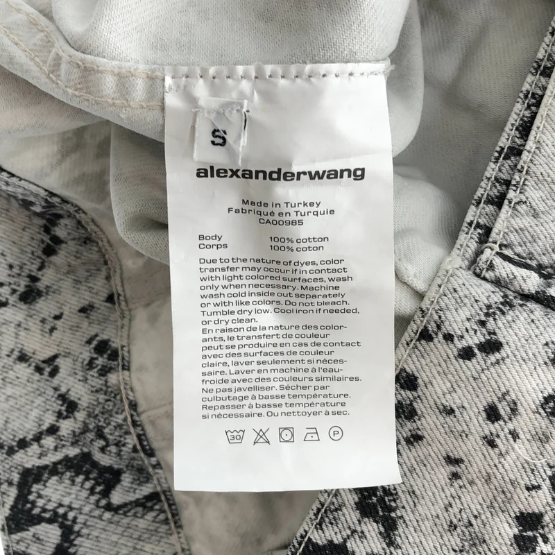 ALEXANDER WANG / アレキサンダーワン | パイソン プリント デニム ベスト | S | レディース