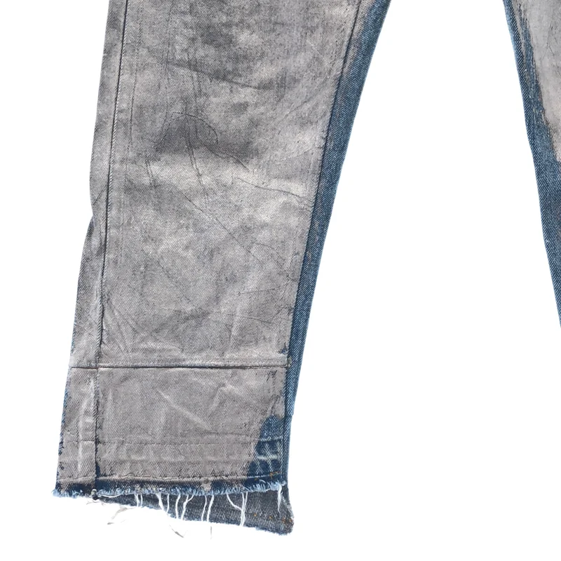 OLD PARK / オールドパーク | 505 ペンキコーティング カットオフ テーパードデニムパンツ | 32 | メンズ