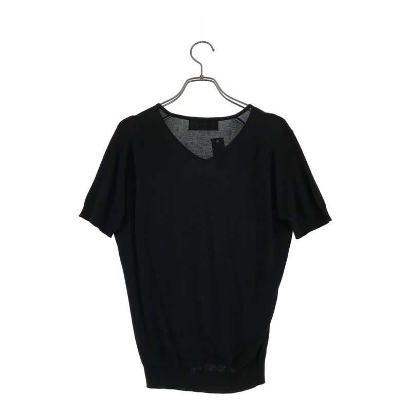 JOHN SMEDLEY / ジョンスメドレー | コットン Vネック ショートスリーブ ニット | S | レディース