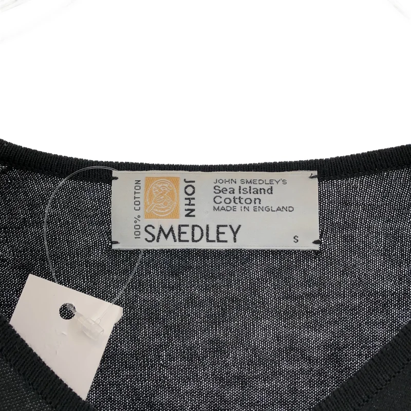 JOHN SMEDLEY / ジョンスメドレー | コットン Vネック ショートスリーブ ニット | S | レディース
