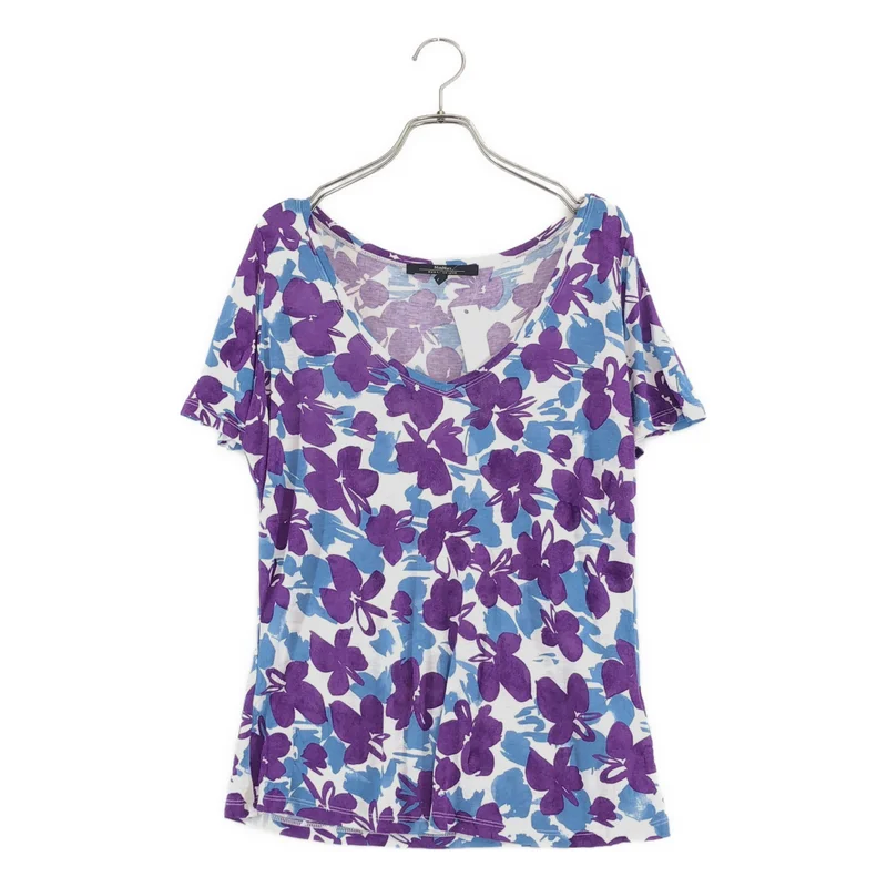 WEEKEND MAX MARA / ウィークエンドマックスマーラ | ビスコース 総柄 Tシャツ カットソー | L | レディース