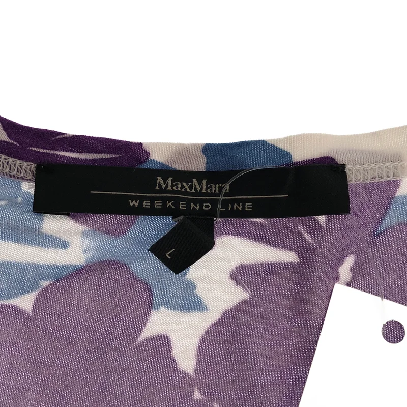 WEEKEND MAX MARA / ウィークエンドマックスマーラ | ビスコース 総柄 Tシャツ カットソー | L | レディース
