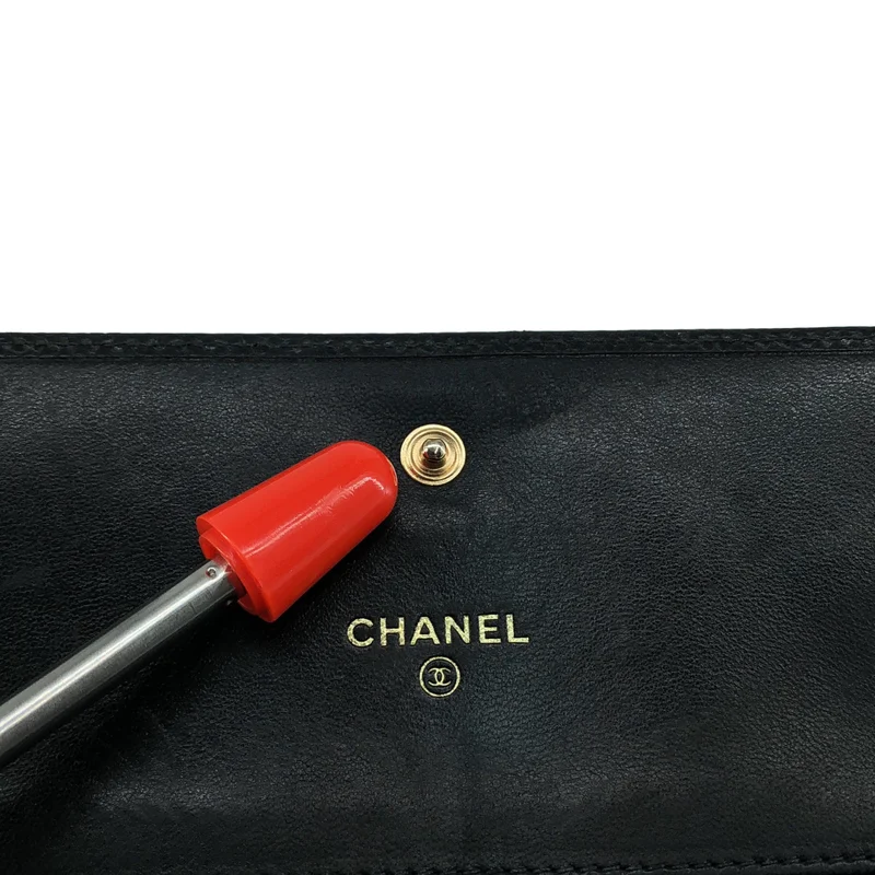 CHANEL / シャネル | キャビアスキン ココマーク 3つ折り財布 |