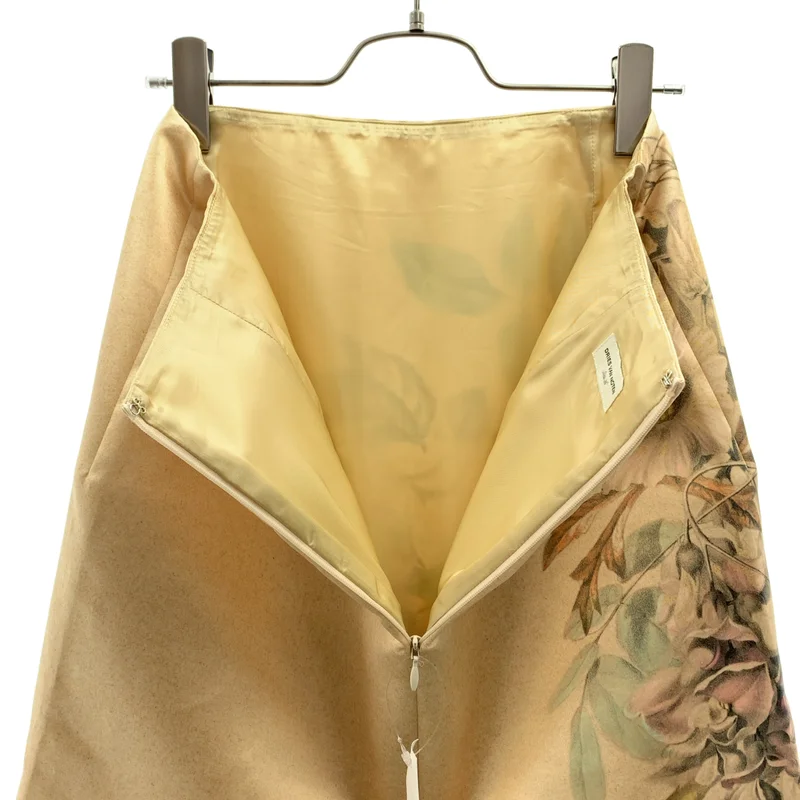 DRIES VAN NOTEN / ドリスヴァンノッテン | 2023AW | SALBINA サテン フラワー スリットスカート | 36 | レディース