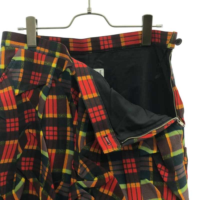 TOGA / トーガ | 2024AW | Polyester twill plaid skirt / ポリエステルツイル チェックスカート | 38 | レディース
