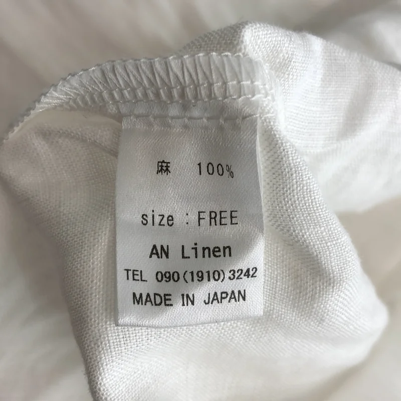 AN Linen / アンリネン | リネン Vネック 半袖ワンピース | F | レディース
