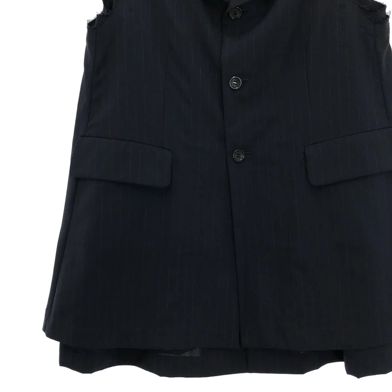COMME des GARCONS COMME des GARCONS / コムコム | 2017SS | ストライプ レイヤードジャケットベスト | S | レディース
