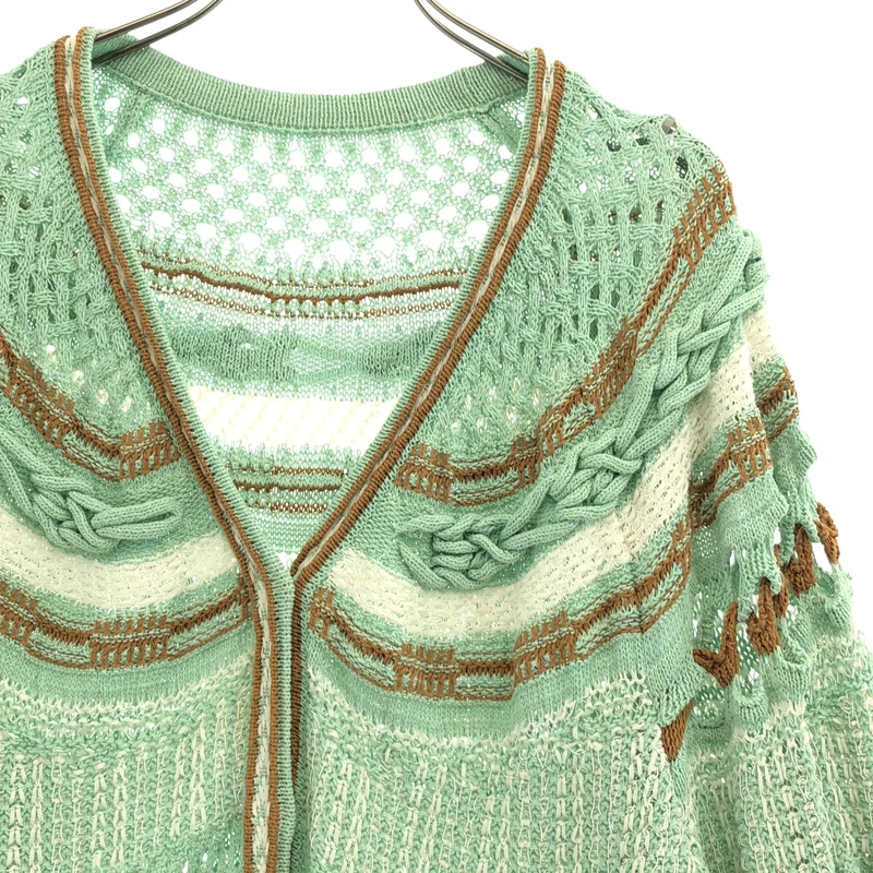 Mame Kurogouchi / マメクロゴウチ | 2023SS | Bamboo Basket Pattern Knitted Cardigan 花籠 カーディガン | 2 | レディース