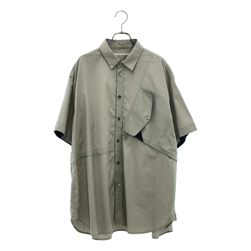 Tamme / タム | T.T S/S SHIRT ポケットドッキング切替ショートスリーブシャツ |