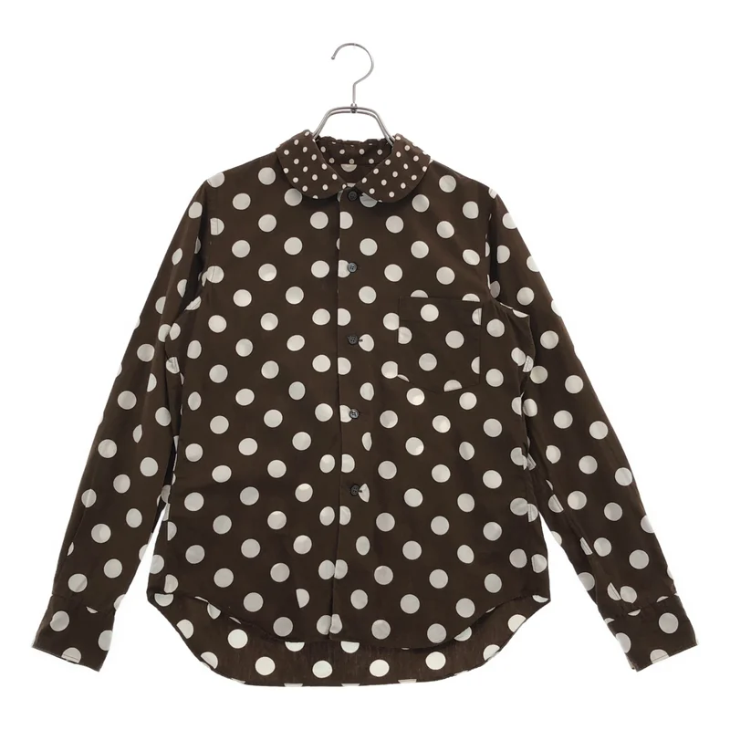 COMME des GARCONS COMME des GARCONS / コムコム | コットン ドット ラウンドカラーシャツ | XS | レディース