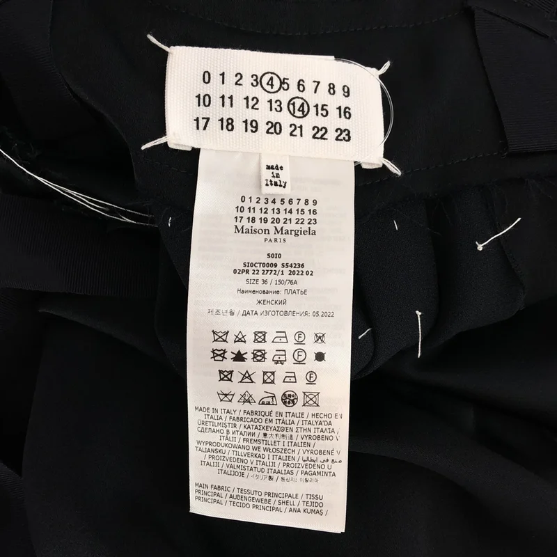 Maison Margiela / メゾンマルジェラ | 2022AW | カットオフ ステッチアシンメトリーワンピース | 36 | レディース