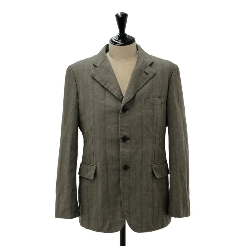 COMME des GARCONS HOMME PLUS / コムデギャルソンオムプリュス | 1998SS | フリル ストライプ 3B テーラードジャケット | M | メンズ