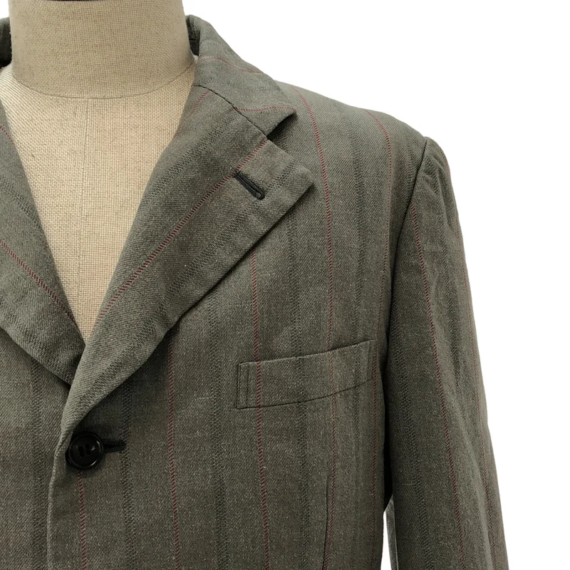 COMME des GARCONS HOMME PLUS / コムデギャルソンオムプリュス | 1998SS | フリル ストライプ 3B テーラードジャケット | M | メンズ
