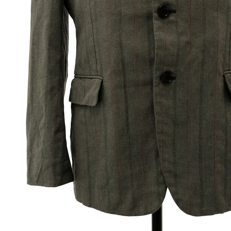 COMME des GARCONS HOMME PLUS / コムデギャルソンオムプリュス | 1998SS | フリル ストライプ 3B テーラードジャケット | M | メンズ