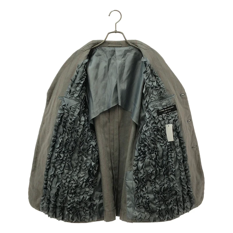 COMME des GARCONS HOMME PLUS / コムデギャルソンオムプリュス | 1998SS | フリル ストライプ 3B テーラードジャケット | M | メンズ