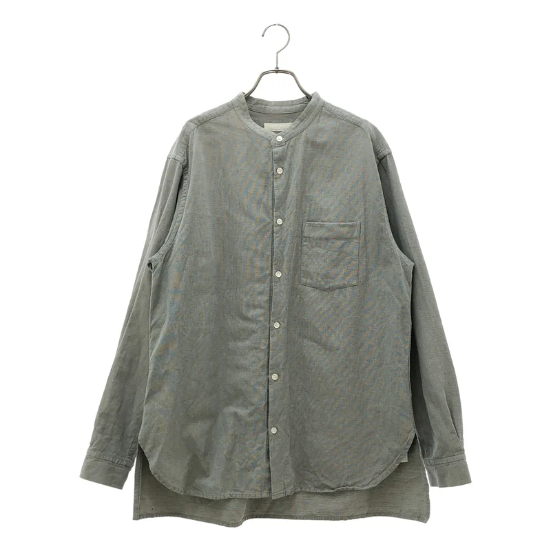 nest robe CONFECT / ネストローブコンフェクト | コットン リネン ピンチェック バンドカラーシャツ | 5 | メンズ