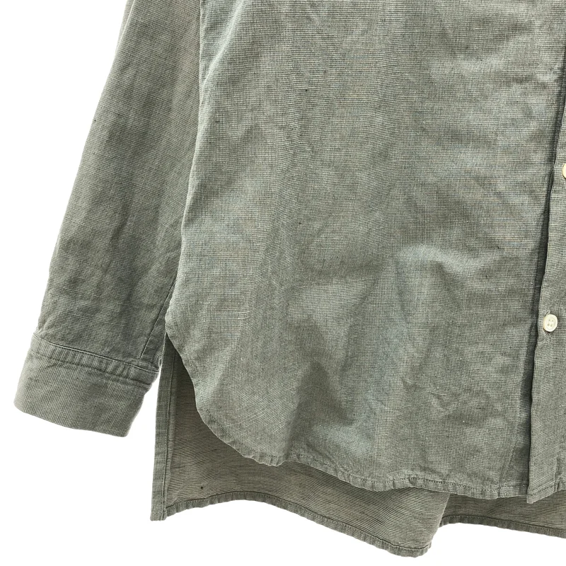 nest robe CONFECT / ネストローブコンフェクト | コットン リネン ピンチェック バンドカラーシャツ | 5 | メンズ