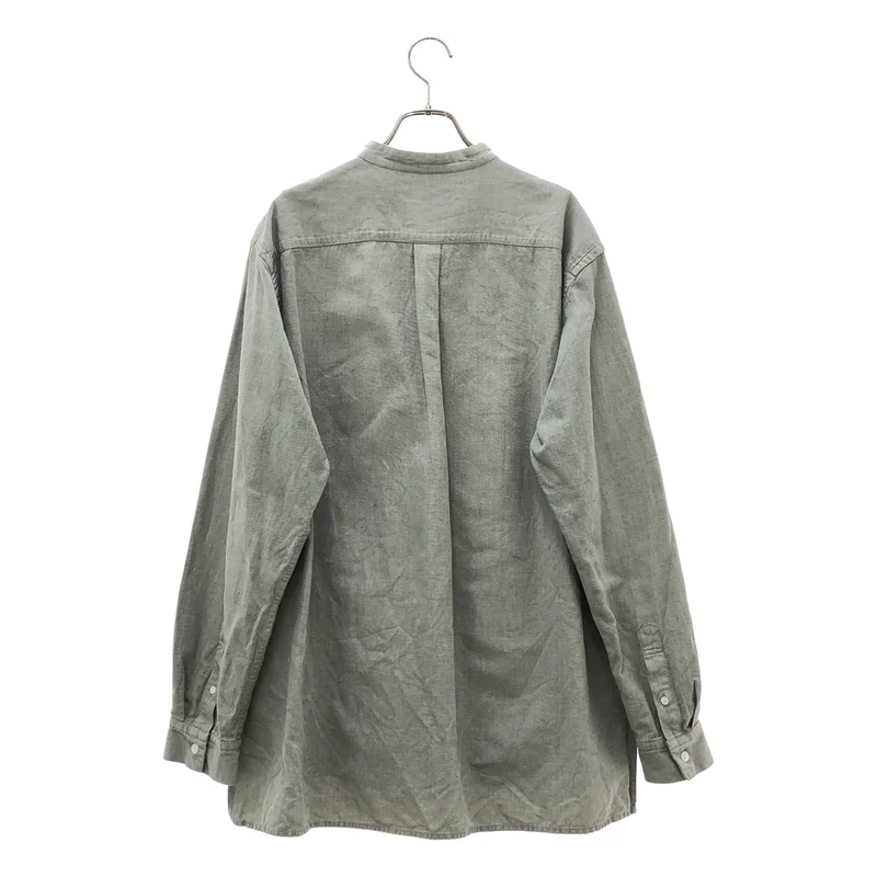 nest robe CONFECT / ネストローブコンフェクト | コットン リネン ピンチェック バンドカラーシャツ | 5 | メンズ