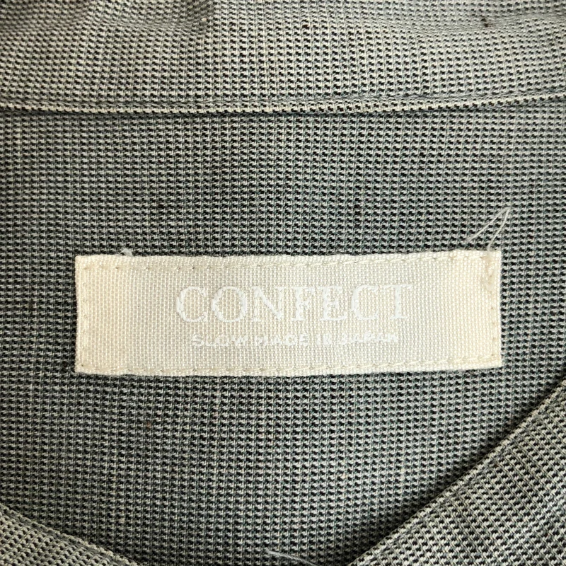 nest robe CONFECT / ネストローブコンフェクト | コットン リネン ピンチェック バンドカラーシャツ | 5 | メンズ