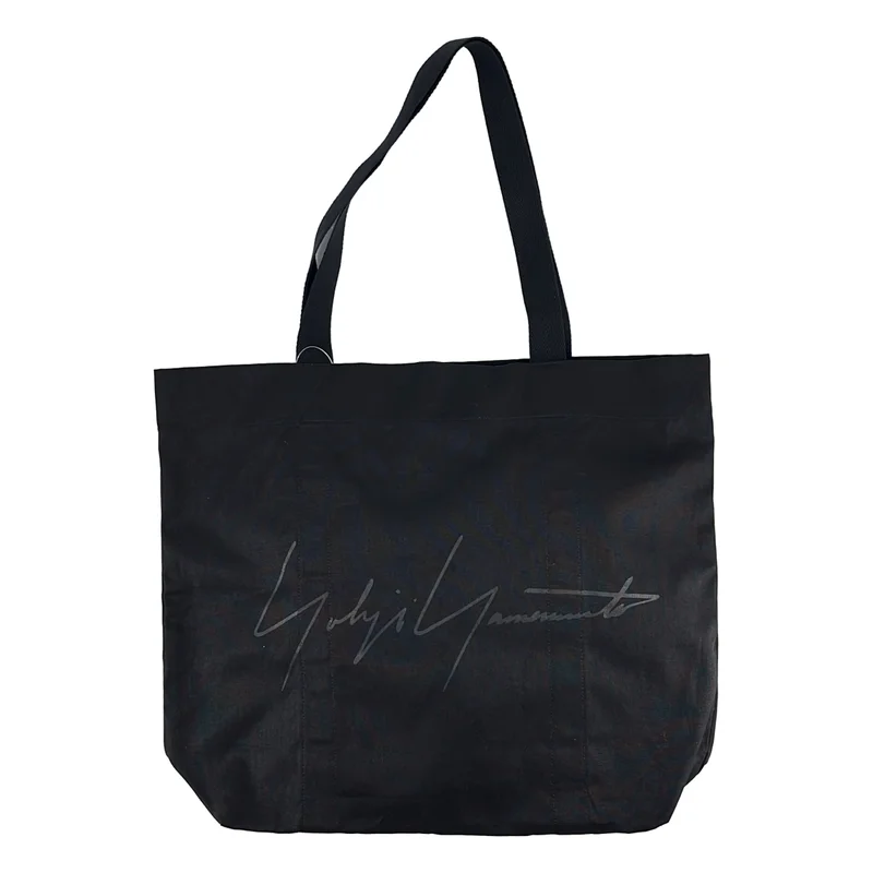 YOHJI YAMAMOTO / ヨウジヤマモト | コットン ロゴプリント ショルダーバッグ |