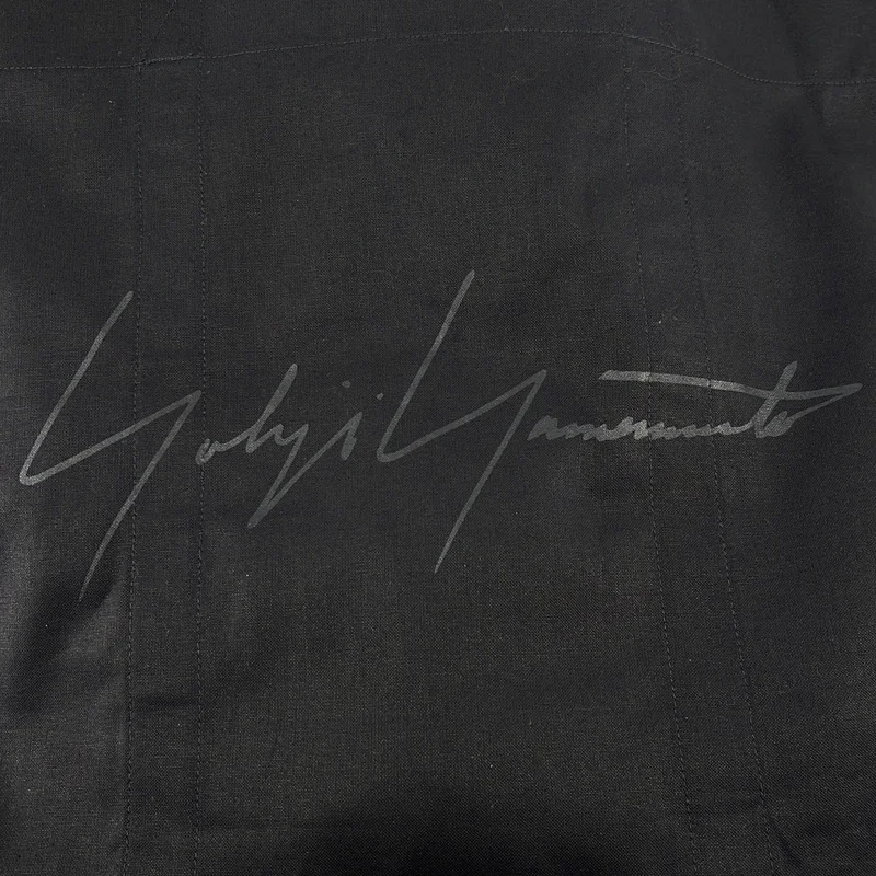 YOHJI YAMAMOTO / ヨウジヤマモト | コットン ロゴプリント ショルダーバッグ |