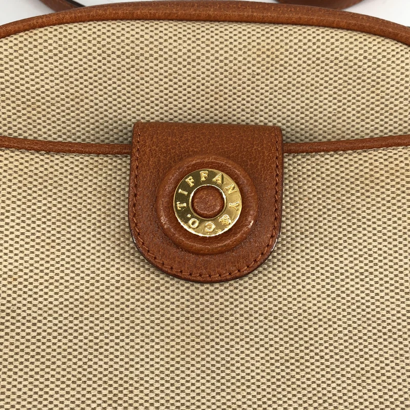Tiffany & Co / ティファニー | キャンバス レザーコンビ ミニショルダーバッグ |