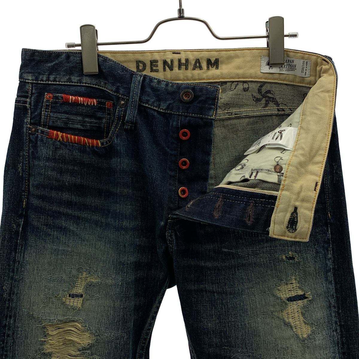 DENHAM / デンハム | JAPAN ARTISAN 380本限定 刺し子 デニムパンツ
