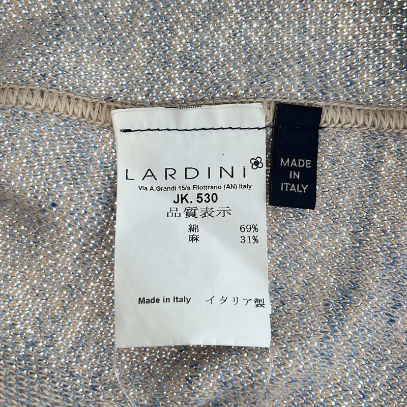 LARDINI / ラルディーニ | コットン リネン 鹿の子編み  ニット テーラードジャケット | M | メンズ