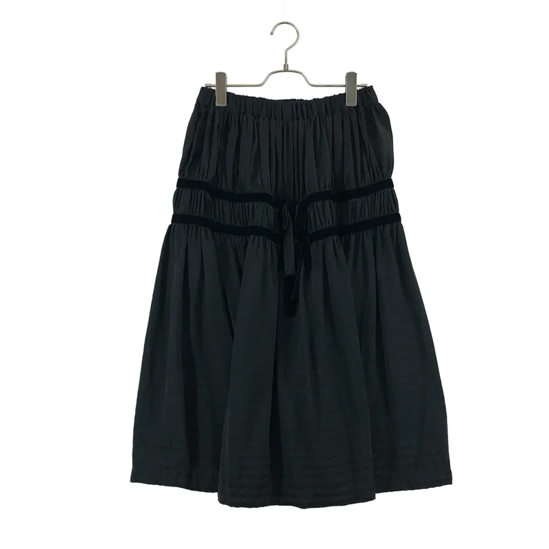 COMME des GARCONS COMME des GARCONS / コムコム | 2007SS | 製品洗い加工 シルク ドット ギャザーロングスカート | S | レディース