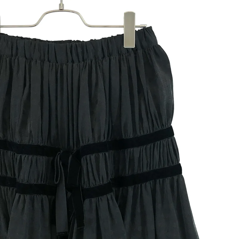 COMME des GARCONS COMME des GARCONS / コムコム | 2007SS | 製品洗い加工 シルク ドット ギャザーロングスカート | S | レディース