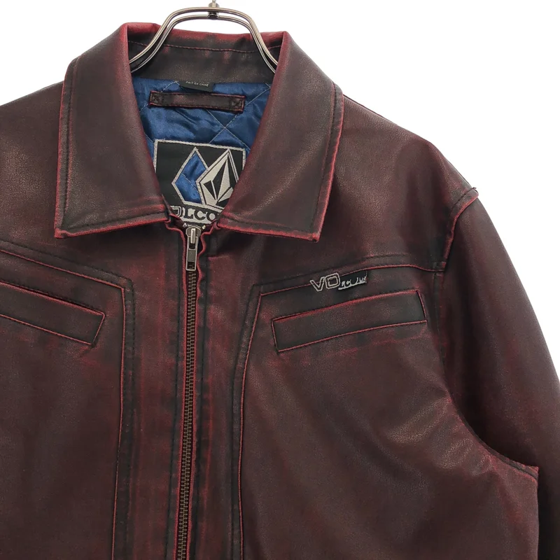 VINTAGE / ヴィンテージ古着 | VOLCOM ヴォルコム / レザーシングルライダースジャケット |