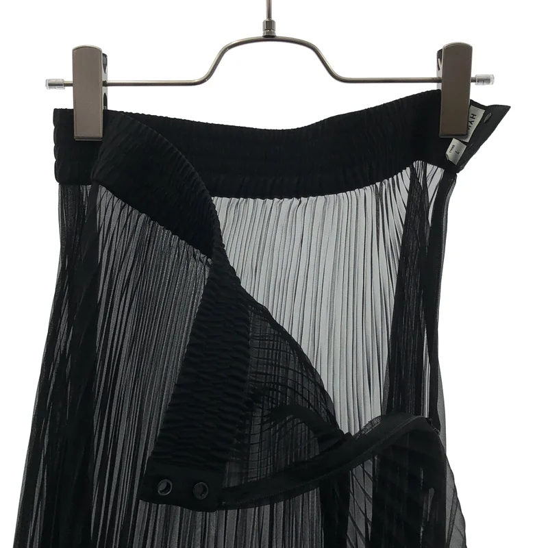 HYKE / ハイク | 2025SS | TAFFETA × ORGANDY PLEATED SKIRT / タフタ オーガンジー プリーツスカート | 1 | レディース