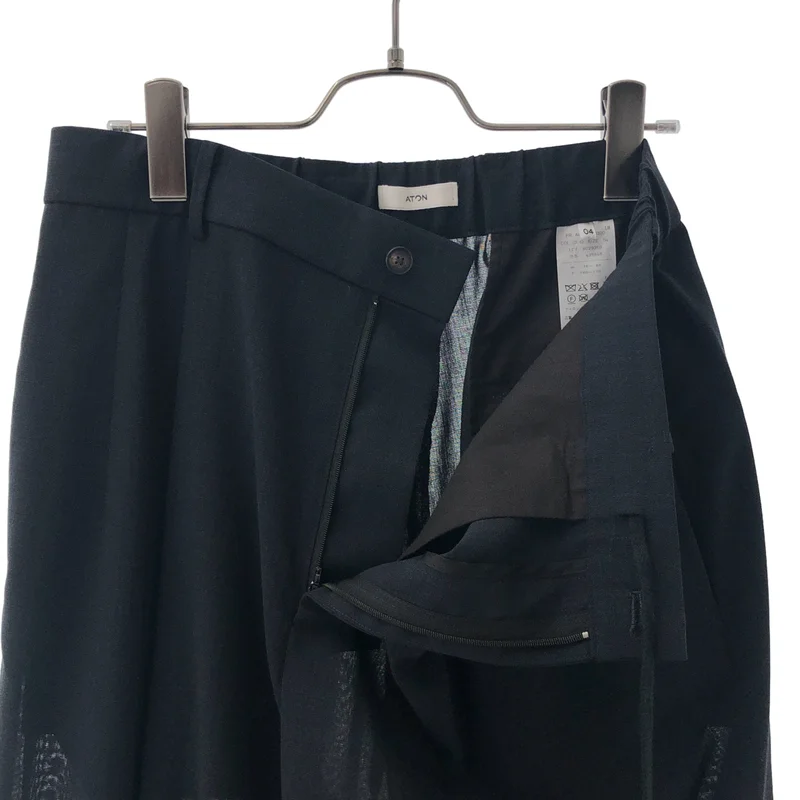 ATON / エイトン | 2026SS | TWIST WOOL GAUZE TWO TUCKED EASY PANTS / ツイストウールガーゼ 2タック イージーパンツ | 4 | メンズ
