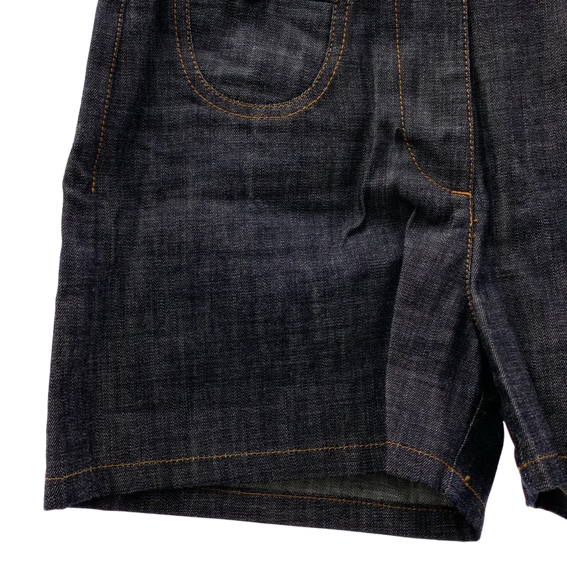 Chloe / クロエ | ロゴレザーパッチ デニム ショートパンツ ショーツ | 27 | レディース