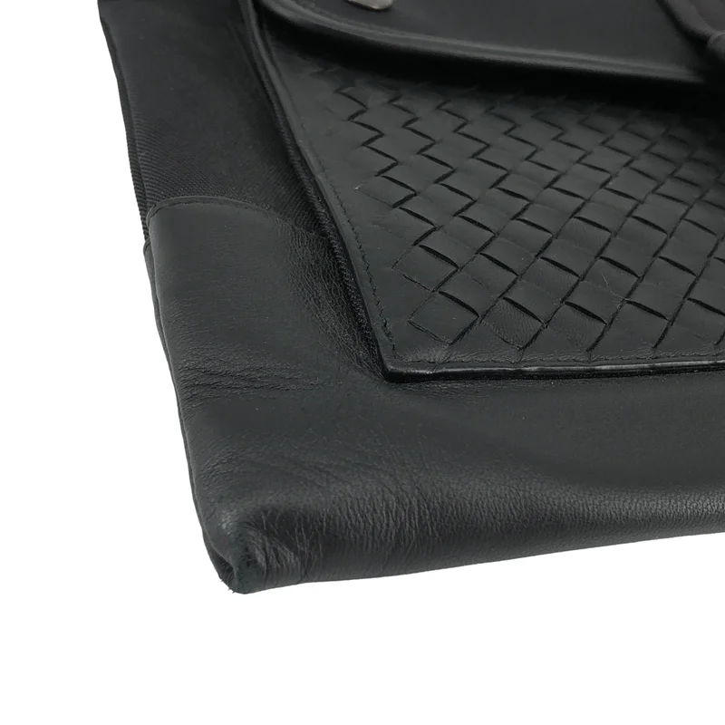 BOTTEGA VENETA / ボッテガヴェネタ | イントレチャートレザー キャンバス切り替え クラッチバッグ |