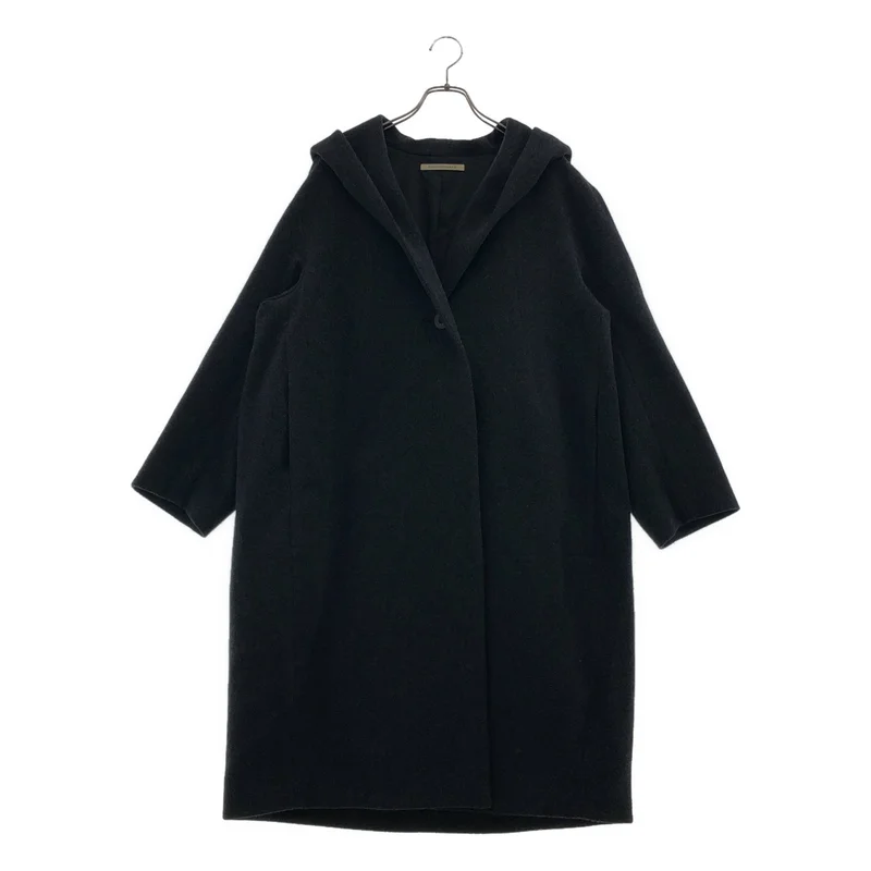 HARUNOBUMURATA / ハルノブムラタ | KAREN / WOOL HOODED COAT ビッグカラー ウール コート | 34 | レディース