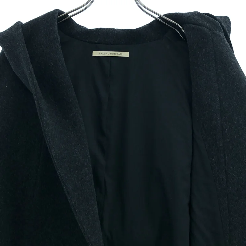 HARUNOBUMURATA / ハルノブムラタ | KAREN / WOOL HOODED COAT ビッグカラー ウール コート | 34 | レディース