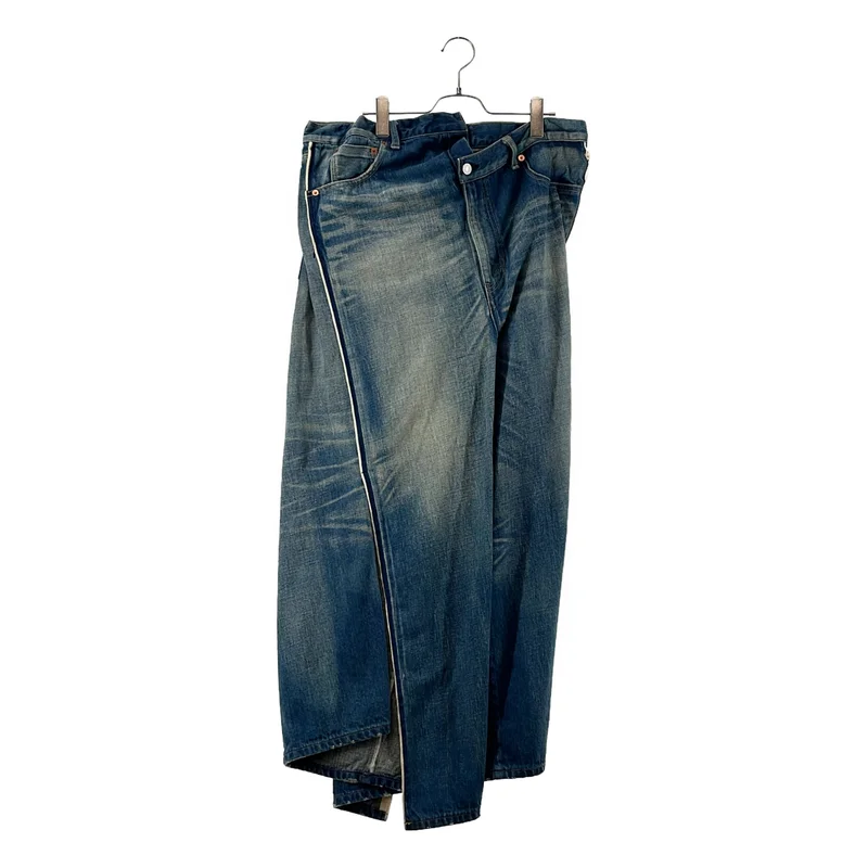 JUNYA WATANABE / ジュンヤワタナベ | 2023SS | × Levis / リーバイス / 再構築 ヴィンテージ加工 サイドスリット デニムパンツ | S | レディース