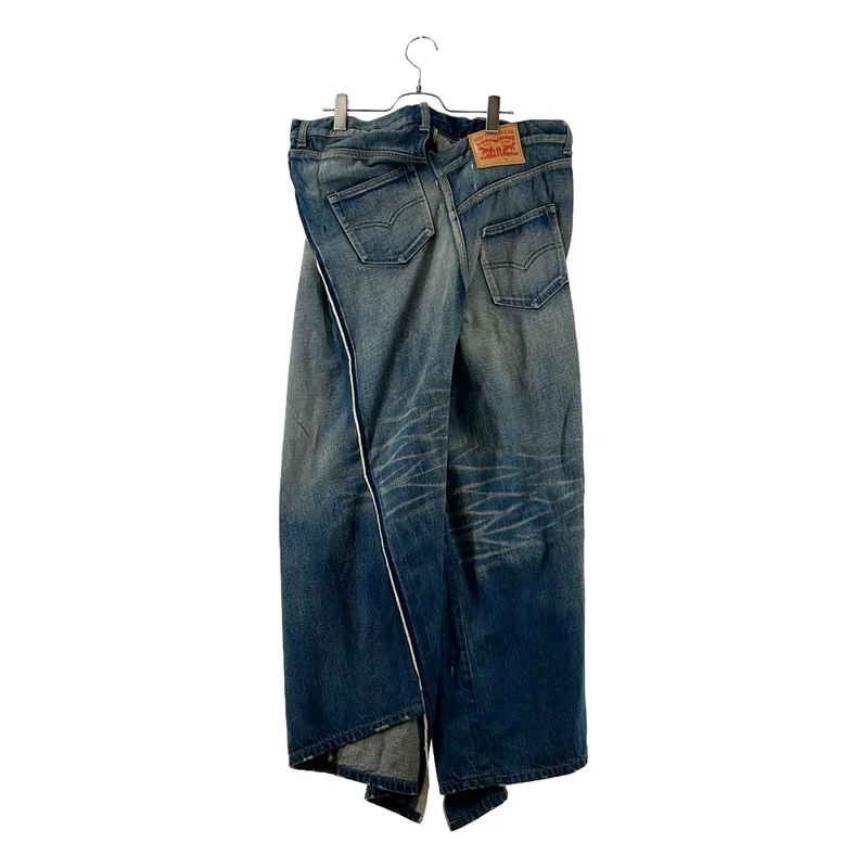 JUNYA WATANABE / ジュンヤワタナベ | 2023SS | × Levis / リーバイス / 再構築 ヴィンテージ加工 サイドスリット デニムパンツ | S | レディース